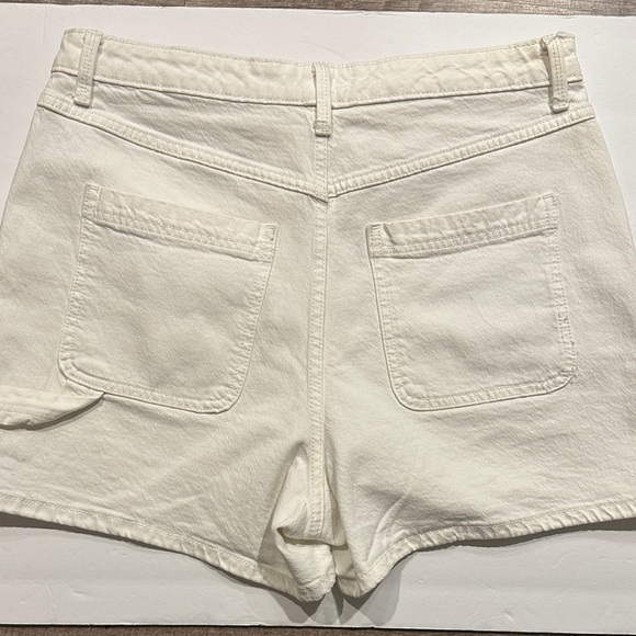 Universal Thread high-rise midi white carpenter cotton Shorts size 12/31 - Picture 8 of 10